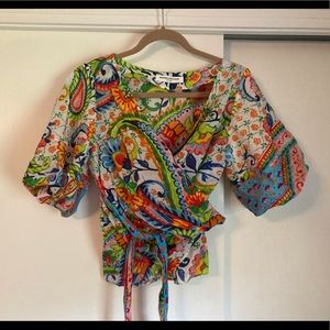 Amanda Uprichard Puff Sleeve Blouse